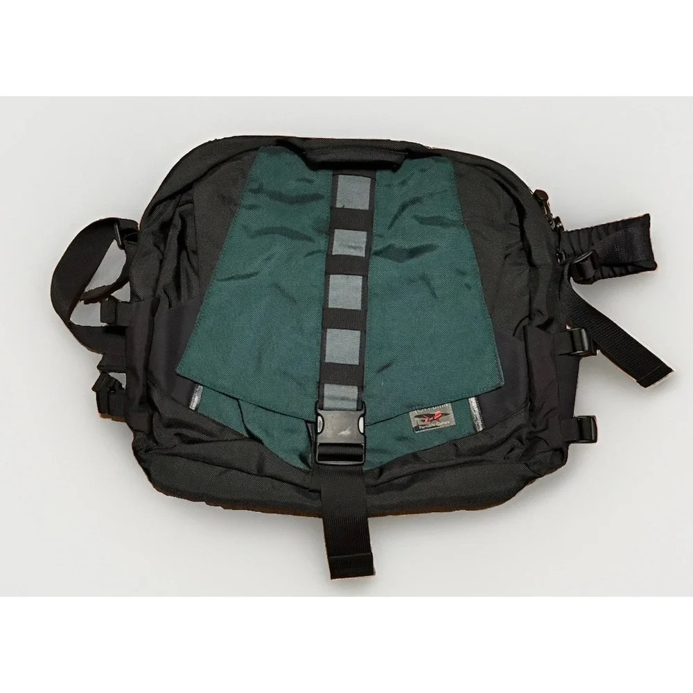 Tom Bihn Super Ego Messenger Bag Forrest Green Made USA Large Nylon Laptop Rare